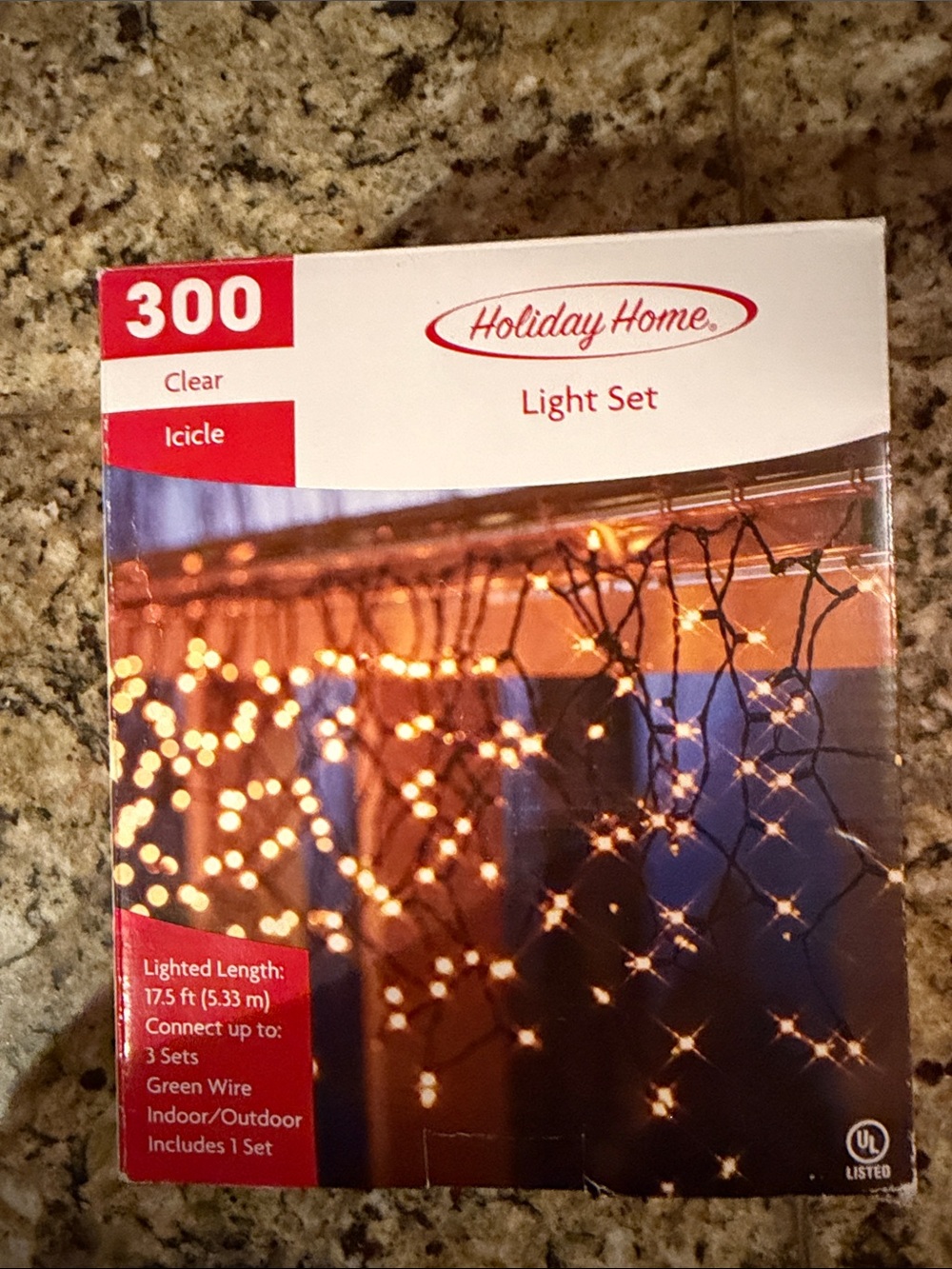 Holiday Home 300-Count Warm White Icicle Light Set